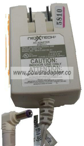 NEXXTECH ADP-5FH D AC ADAPTER 9V 1500mA CLASS 2 POWER SUPPLY - Click Image to Close